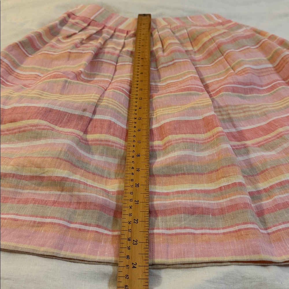 Perfect pink and peach Brooks Brothers linen skirt, womens size 2 - Picture 9 of 11